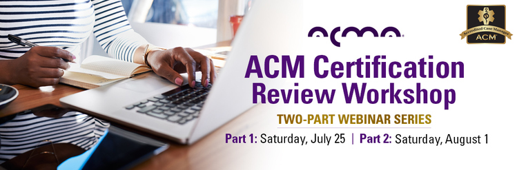 Summer 2020: ACM Certification Review Webinar 