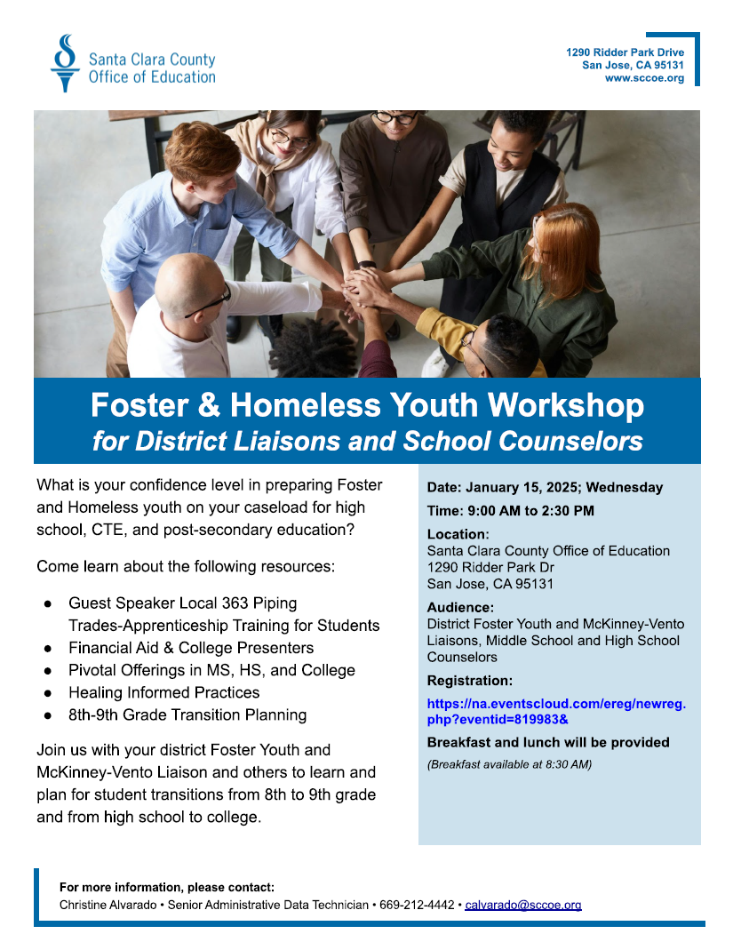 Foster and Homeless Youth Workshop and Community of Practice Network Meeting