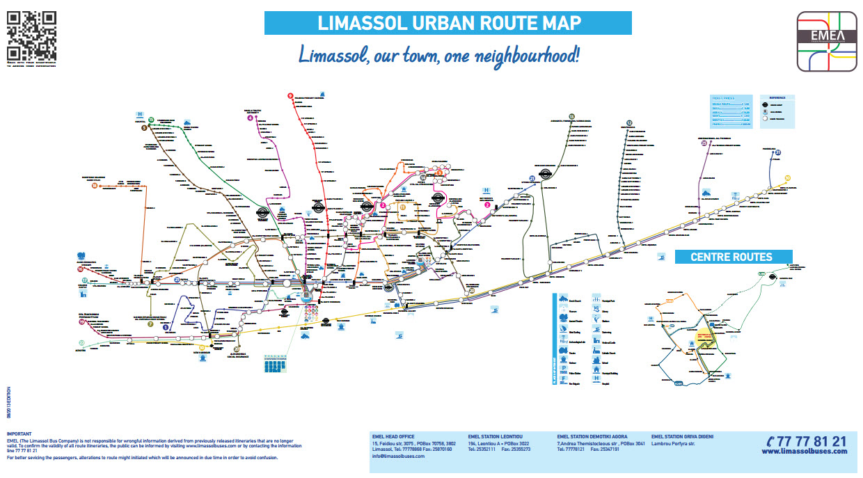 Лимассол схема движения общественного транспорта