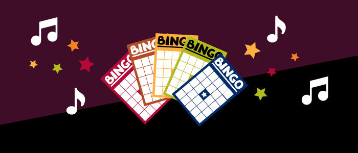 Bingo sheets with music notes