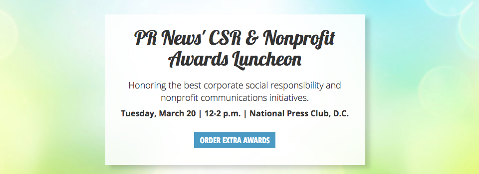 PR News' CSR & Nonprofit Awards Luncheon Extras