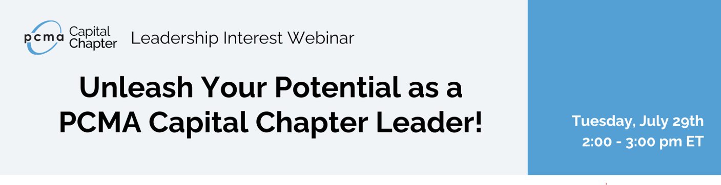 Unleash Your Potential as a PCMA Capital Chapter Leader!