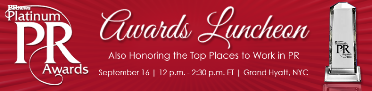 PR News' Platinum PR & Top Places to Work in PR Awards Luncheon - September 16, 2014