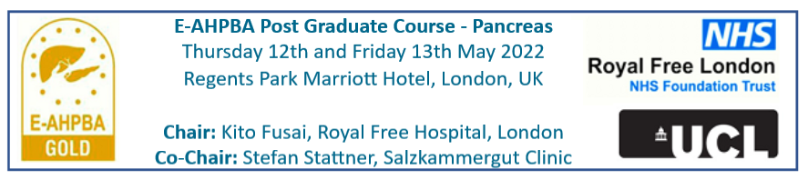 E-AHPBA Post Graduate Course - London - May 2022