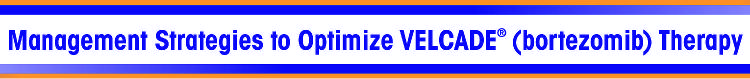 “Management Strategies to Optimize VELCADE® (bortezomib) Therapy" 