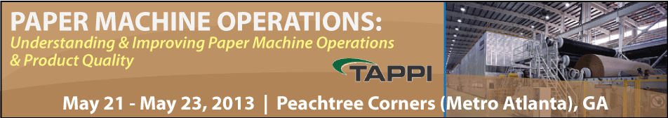 2013 TAPPI Paper Machine Operations Course