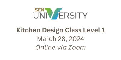 Kitchen Design Class Level 1 - Online 3/28/2024
