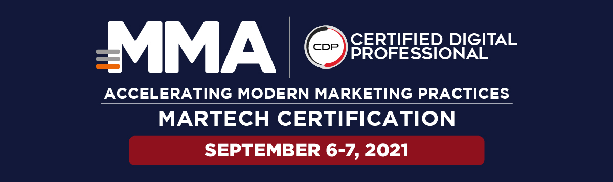 MMA x CDP Certification Program - MarTech : September 2021