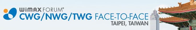 CWG/NWG/TWG Face-to-Face in Taipei, January 17-21, 2011