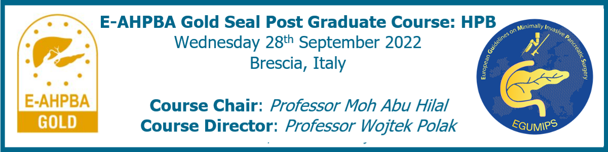 E-AHPBA Post Graduate Course - Brescia - Sept 2022 