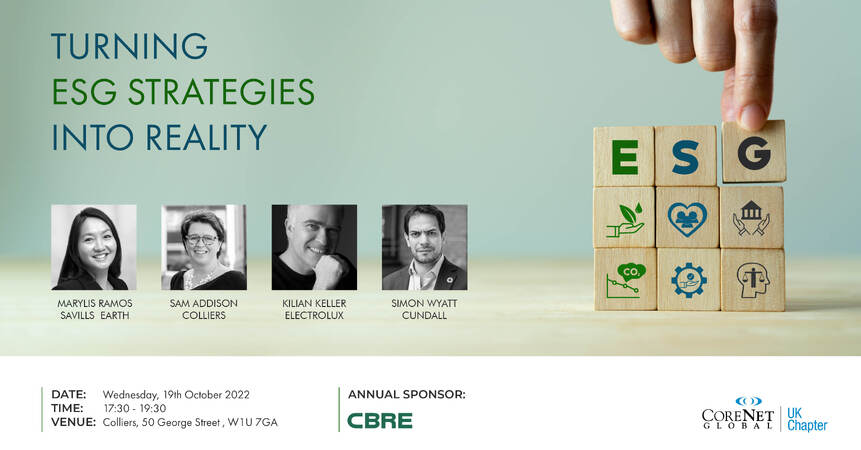 CoreNet: Turning ESG strategies into reality – how can we use real estate tools & processes to support sustainable decision making?