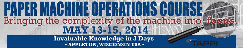 2014 TAPPI Paper Machine Operations Course