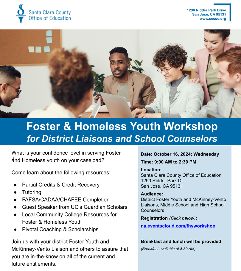 Foster and Homeless Youth Workshop