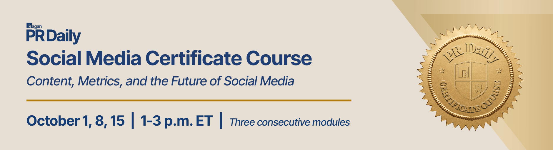 PR Daily Social Media Certificate Course - Oct 2025